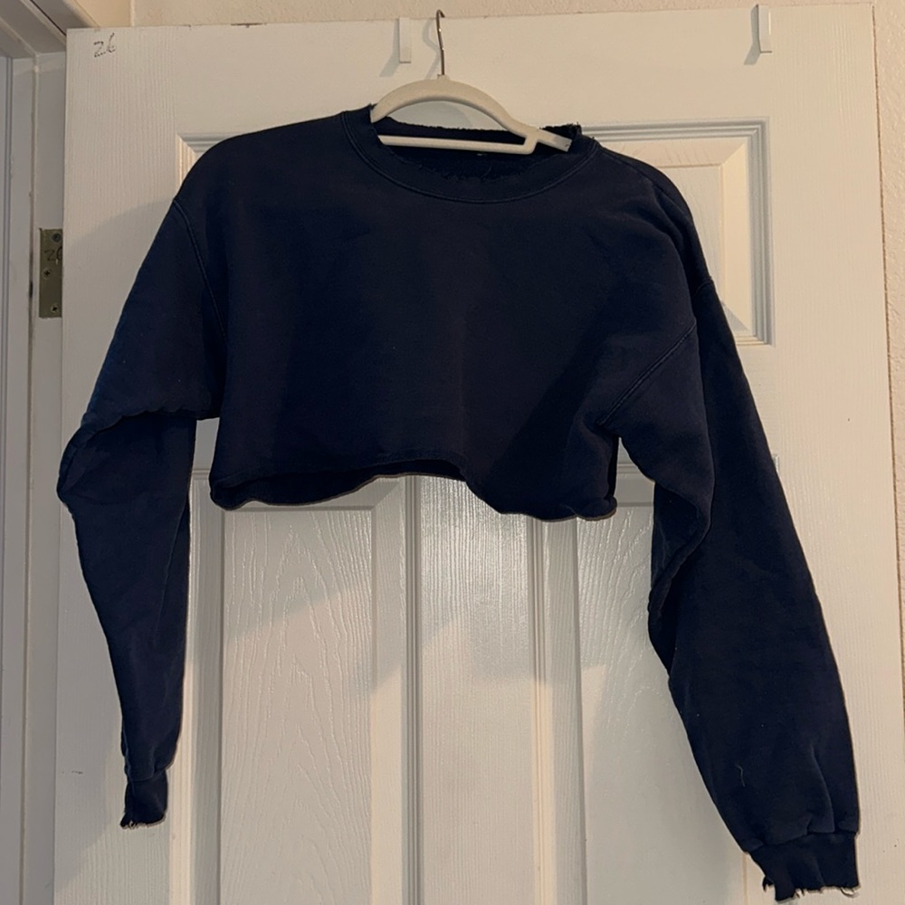 Brandy Melville navy cropped sweatshirt